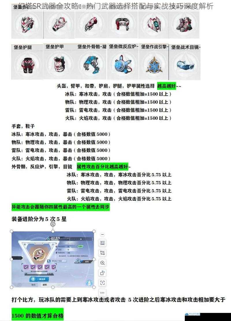 幻塔SR武器全攻略：热门武器选择搭配与实战技巧深度解析