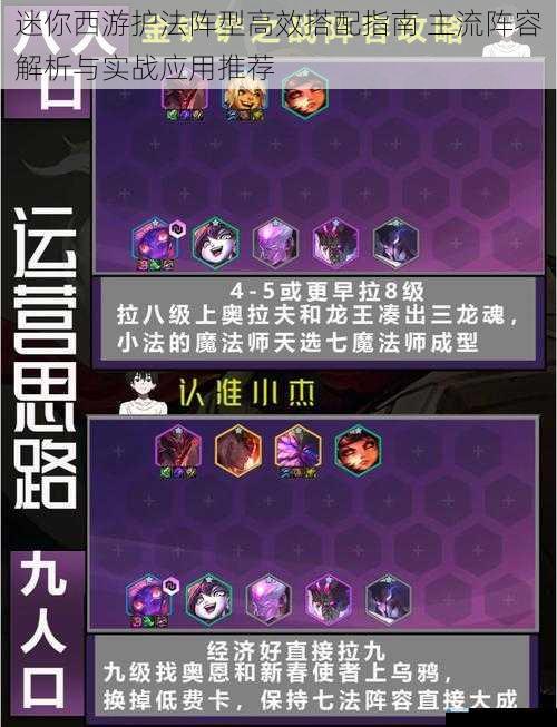 迷你西游护法阵型高效搭配指南 主流阵容解析与实战应用推荐